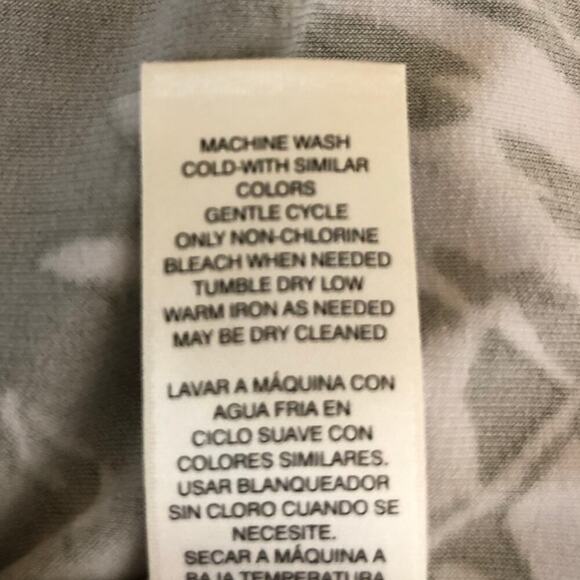 Chico’s Travelers Palm Leaf Print Maxi‎ Dress Green & White Sleeveless Tropical - Picture 13 of 16